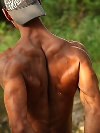 gypsy tattooed guy shows his muscles and beautiful body