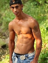 gypsy tattooed guy shows his muscles and beautiful body