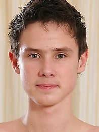 Horny brunette twink shows his hairy cock
